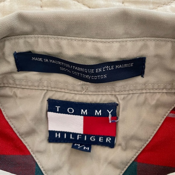TOMMY HILFIGER  Vintage 90’s Contrast Button Down Shirt in Check Plaid Size M - Picture 4 of 6